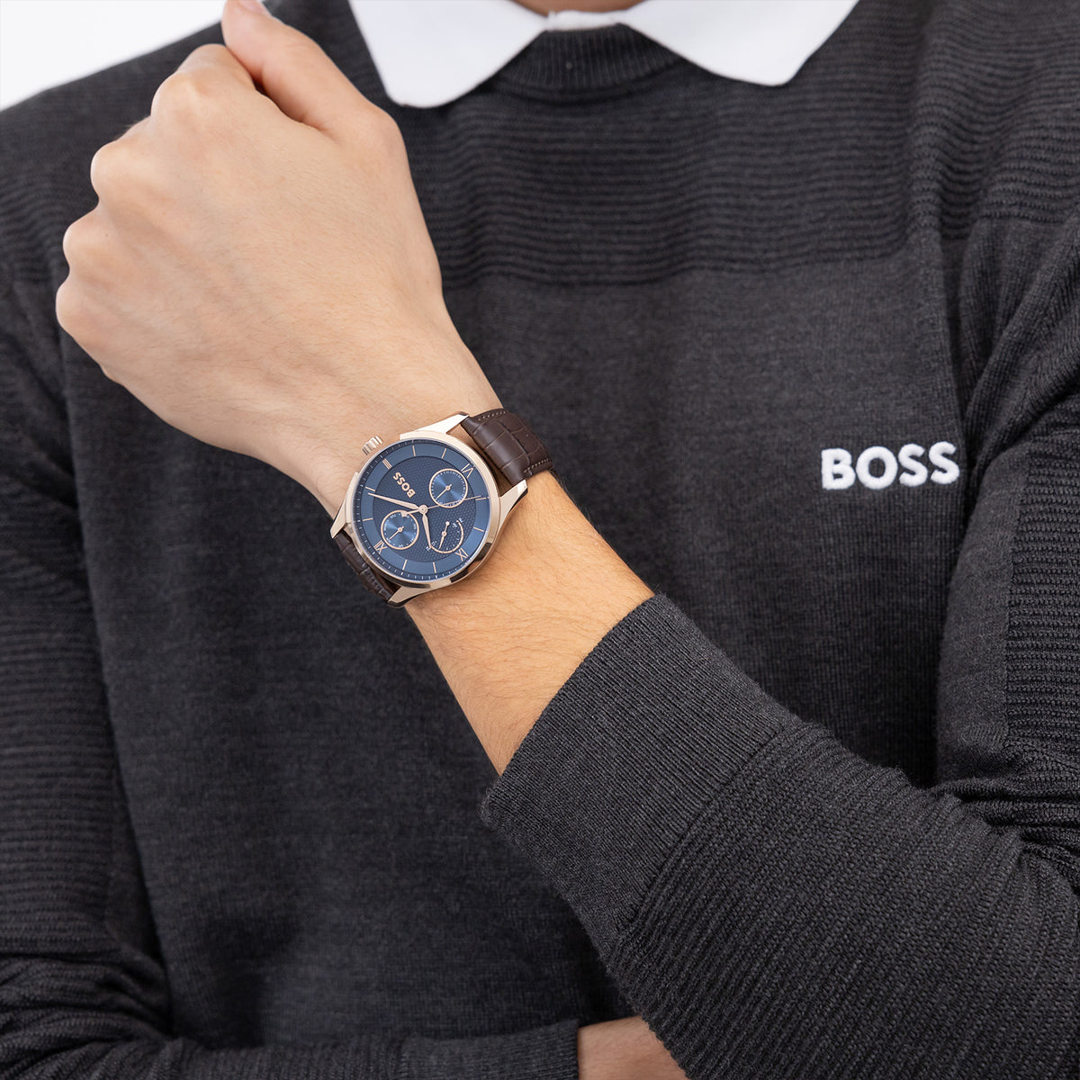 Hugo Boss Heren Horloge HB1514273 41 mm Goudkleurig