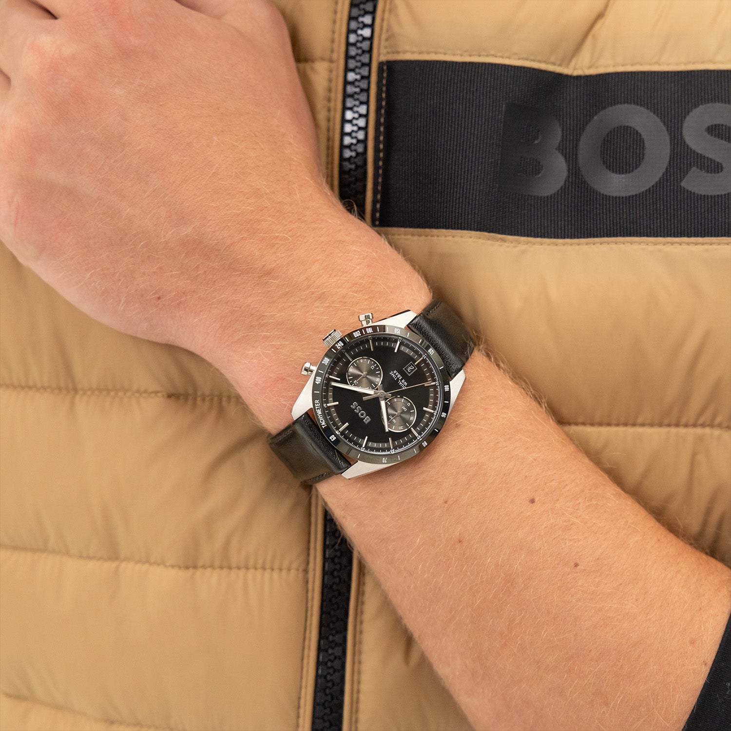 Hugo Boss Heren Horloge HB1514284 41 mm Zilverkleurig