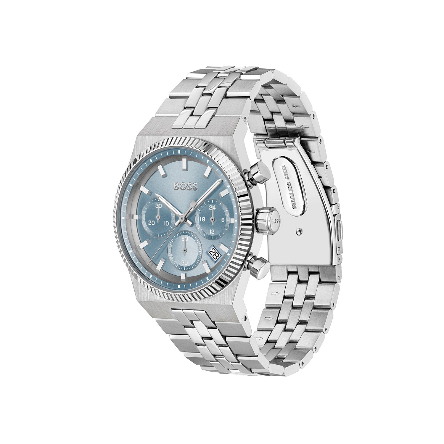 Hugo Boss Heren Horloge HB1514306 41 mm Zilverkleurig