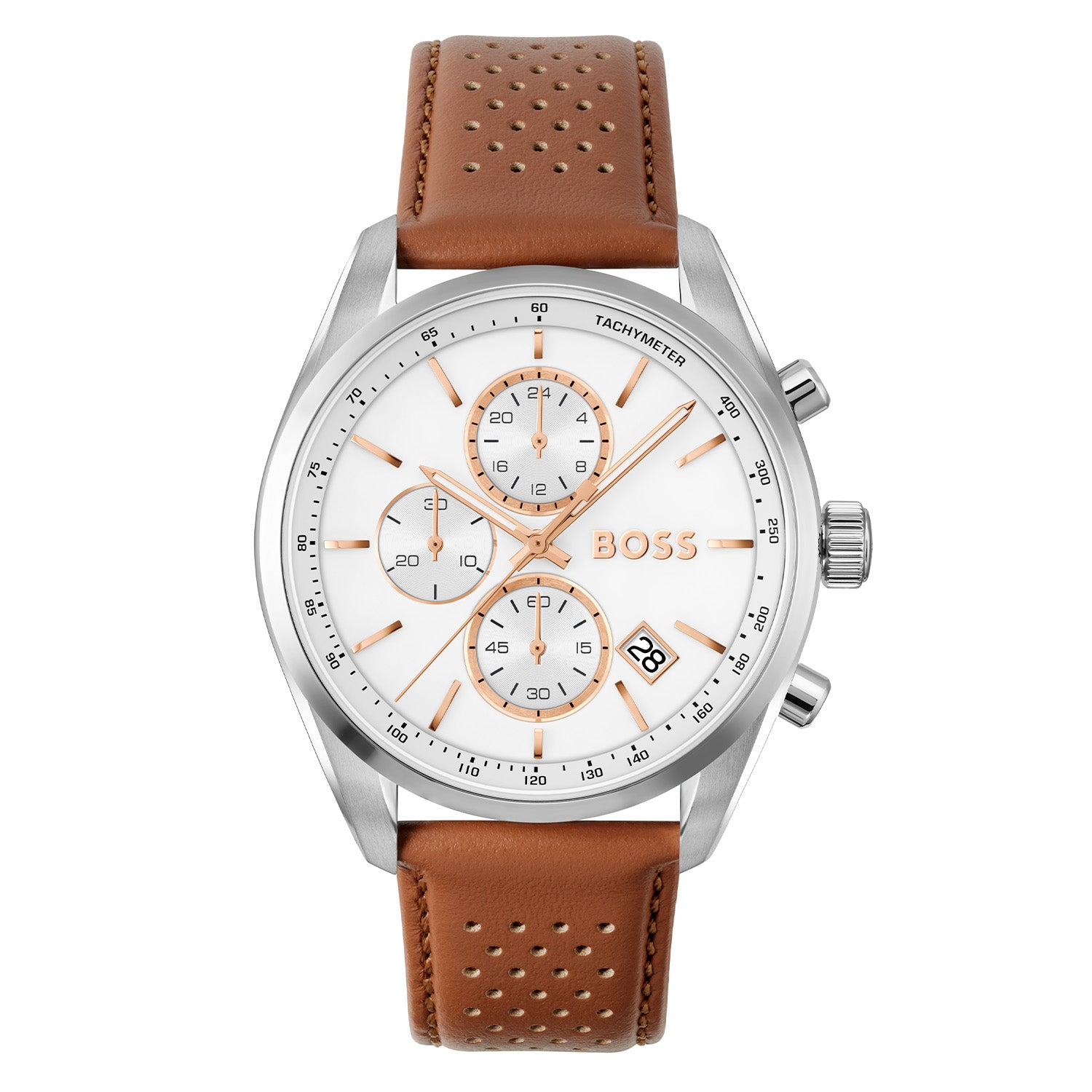 Hugo Boss Heren Horloge HB1514313 44 mm Zilverkleurig