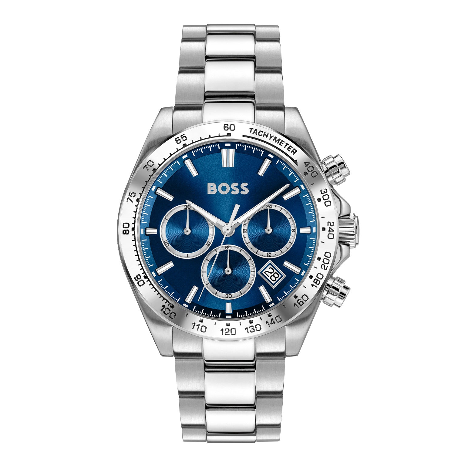 Hugo Boss Heren Horloge HB1514315 44 mm Zilverkleurig