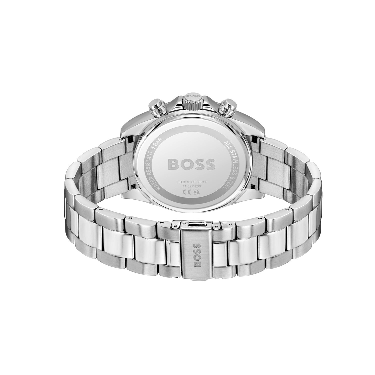 Hugo Boss Heren Horloge HB1514315 44 mm Zilverkleurig