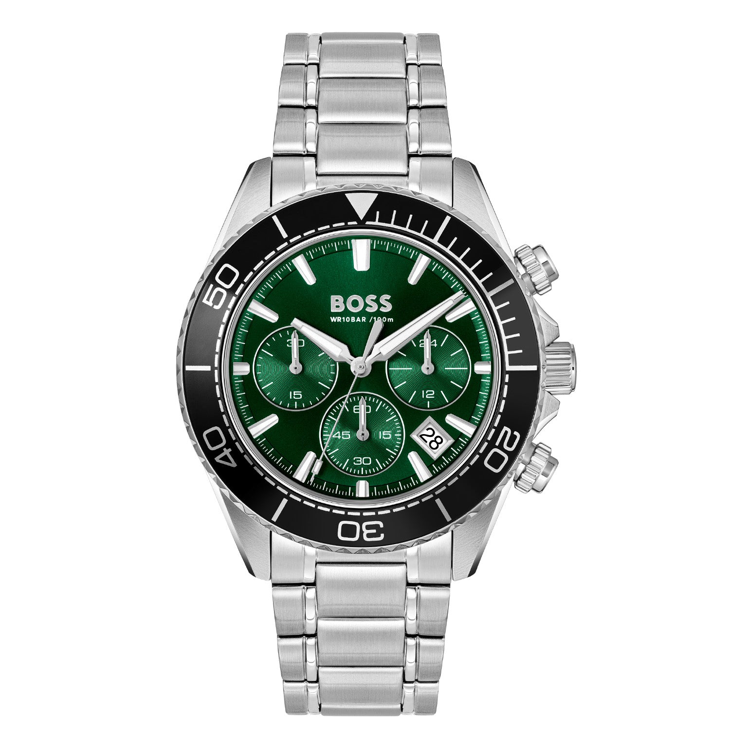Hugo Boss Heren Horloge HB1514321 44 mm Zilverkleurig