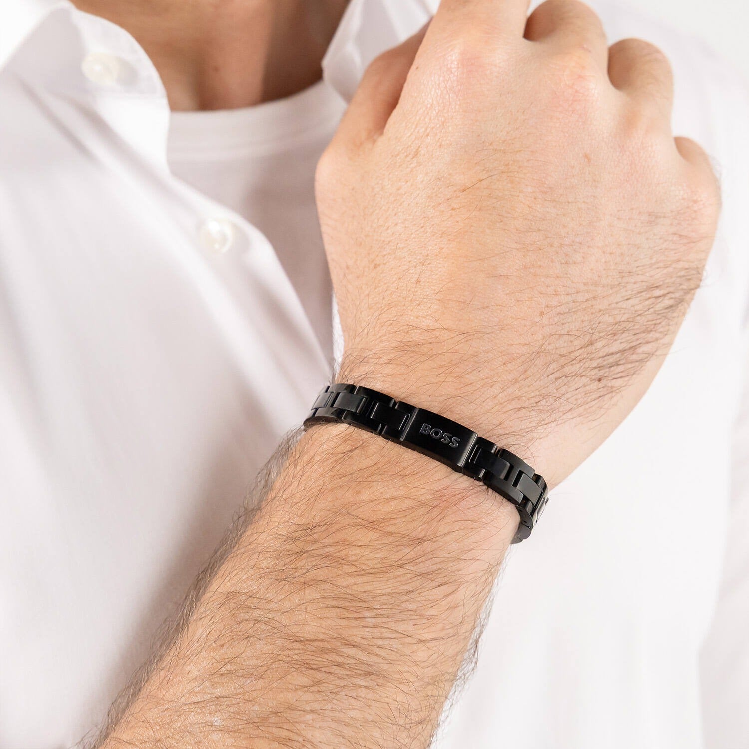 Hugo Boss Armband HBJ1580055 Heren Zwart 20 cm