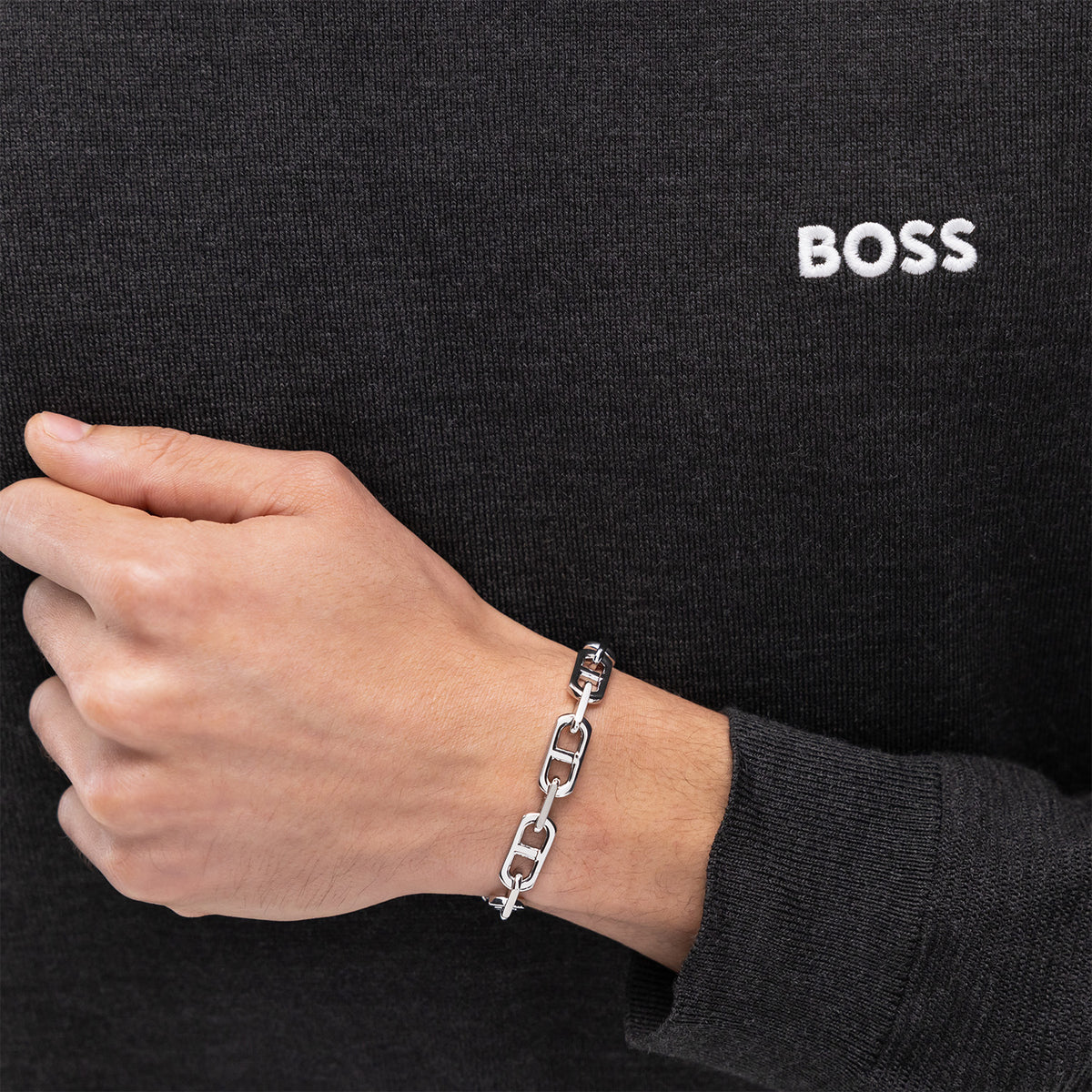Hugo Boss Armband HBJ1580727M Heren Zilverkleurig 19 cm