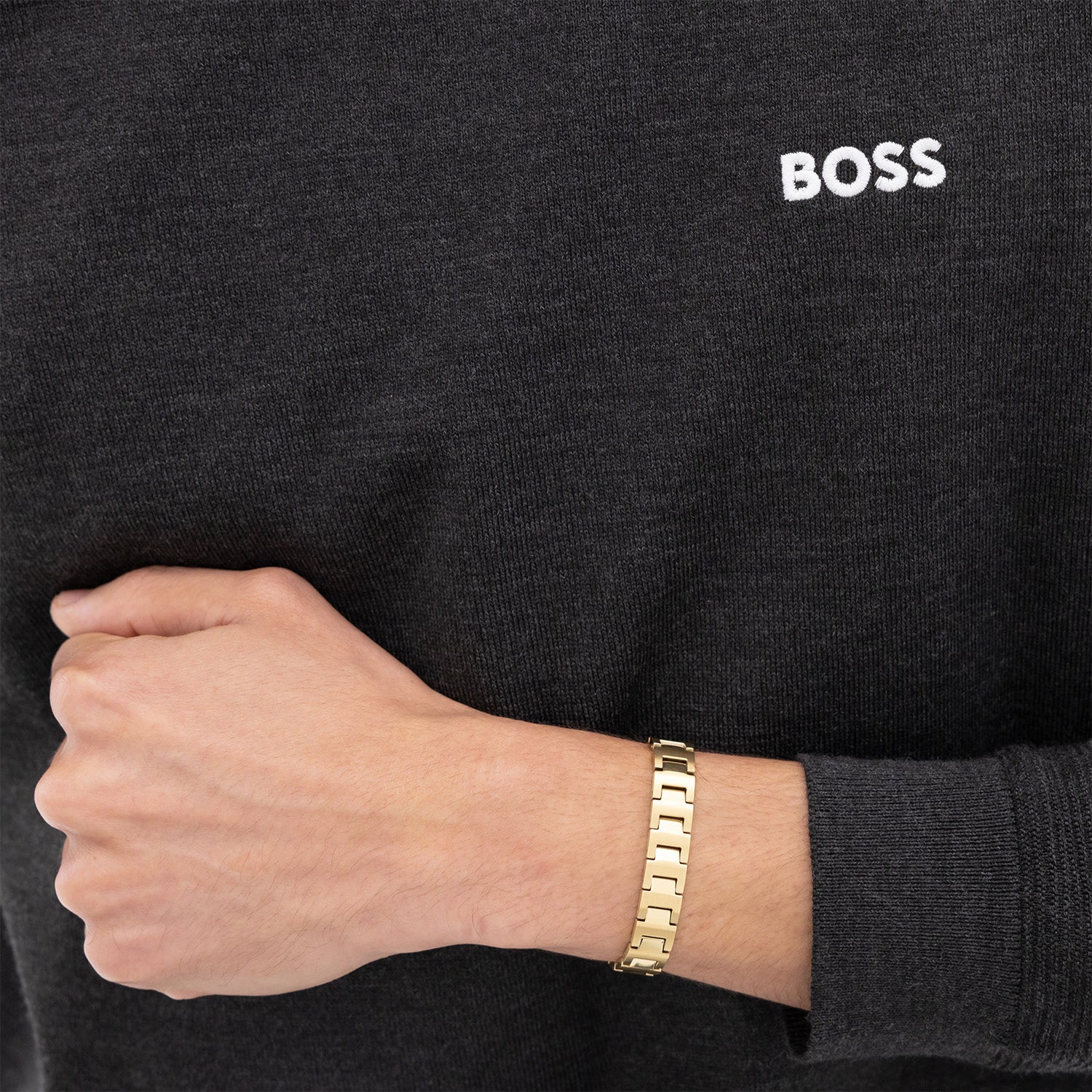 Hugo Boss Armband HBJ1580753 Heren Goudkleurig 19 cm