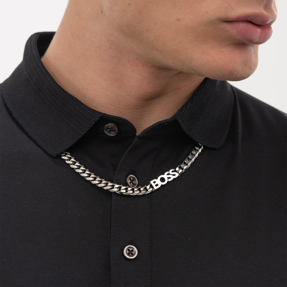 Hugo Boss Ketting HBJ1580769 Heren Zilverkleurig 51 cm