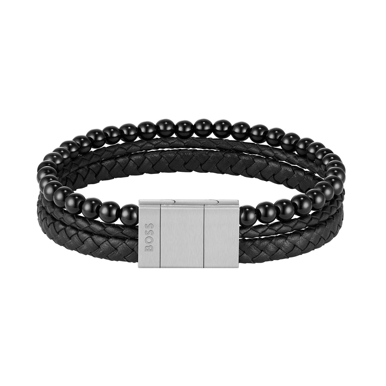 Hugo Boss Armband HBJ1580786 Heren Zwart 19 cm