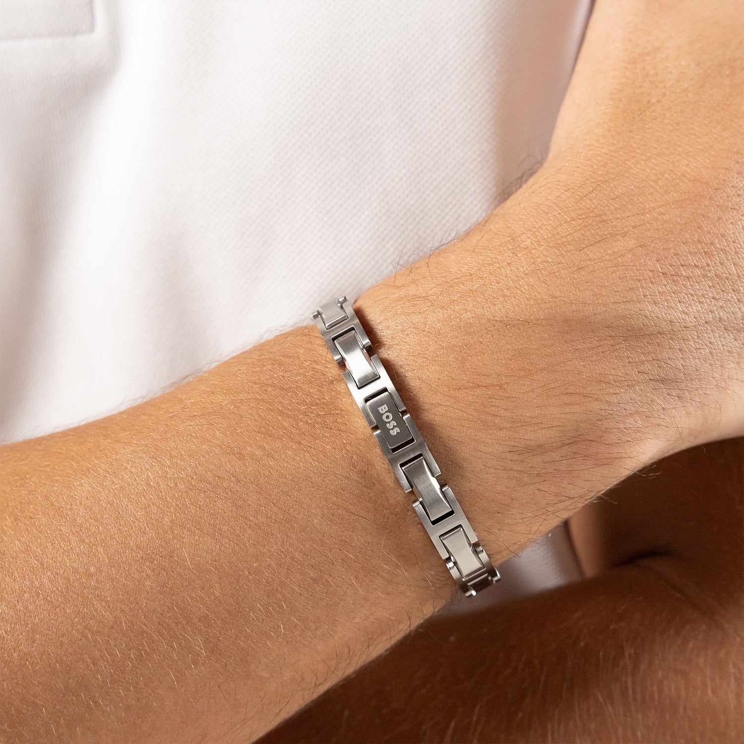 Hugo Boss Armband HBJ1580792 Heren Zilverkleurig 19 cm