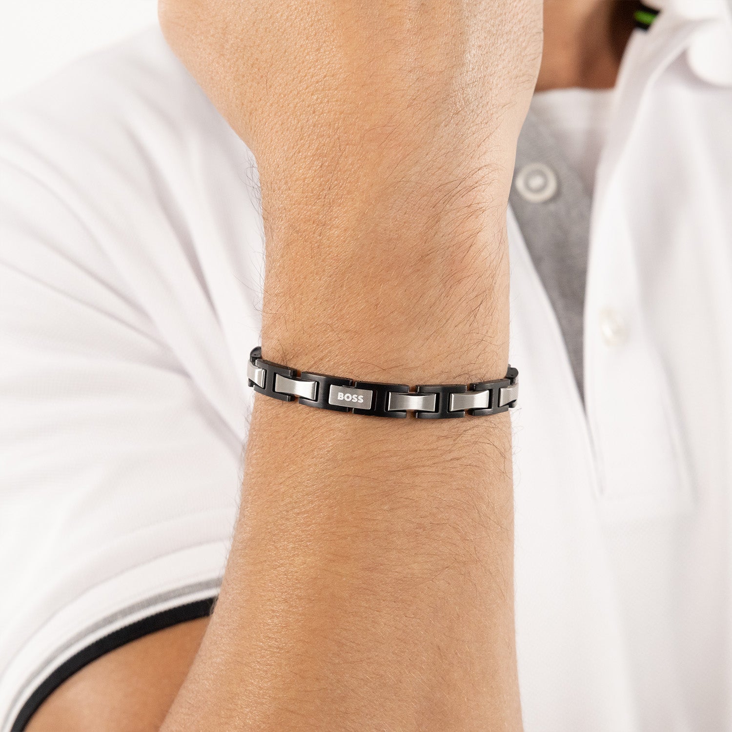 Hugo Boss Armband HBJ1580794 Heren Zwart 19 cm