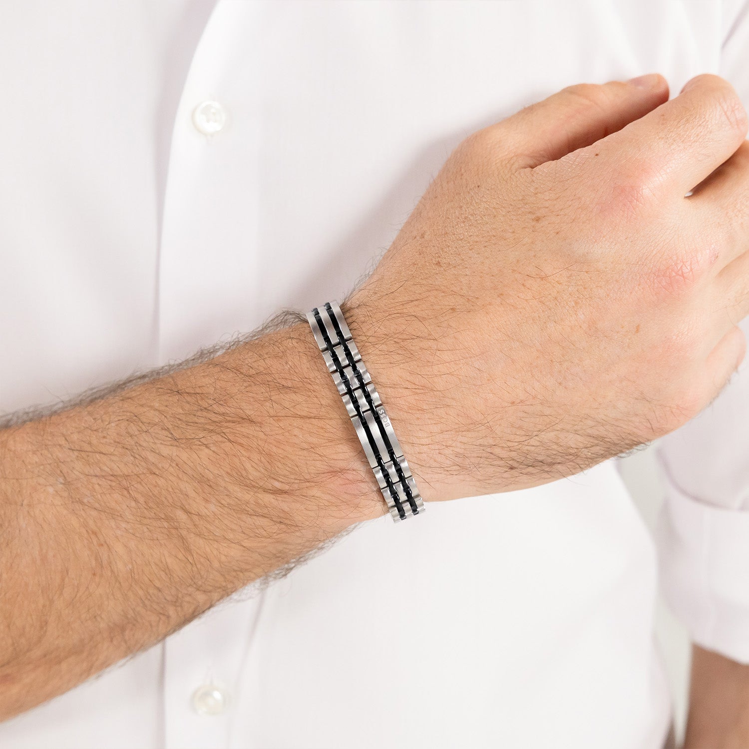 Hugo Boss Armband HBJ1580814 Heren Zilverkleurig 19 cm