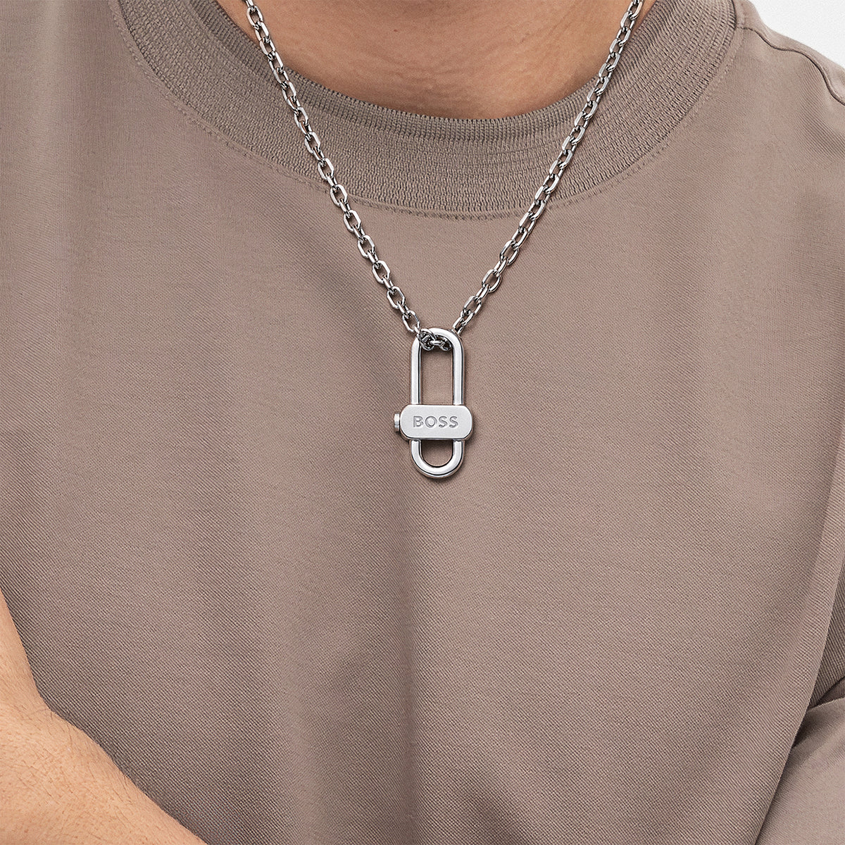 Hugo Boss HBJ1580858 Heren Collier Zilverkleurig