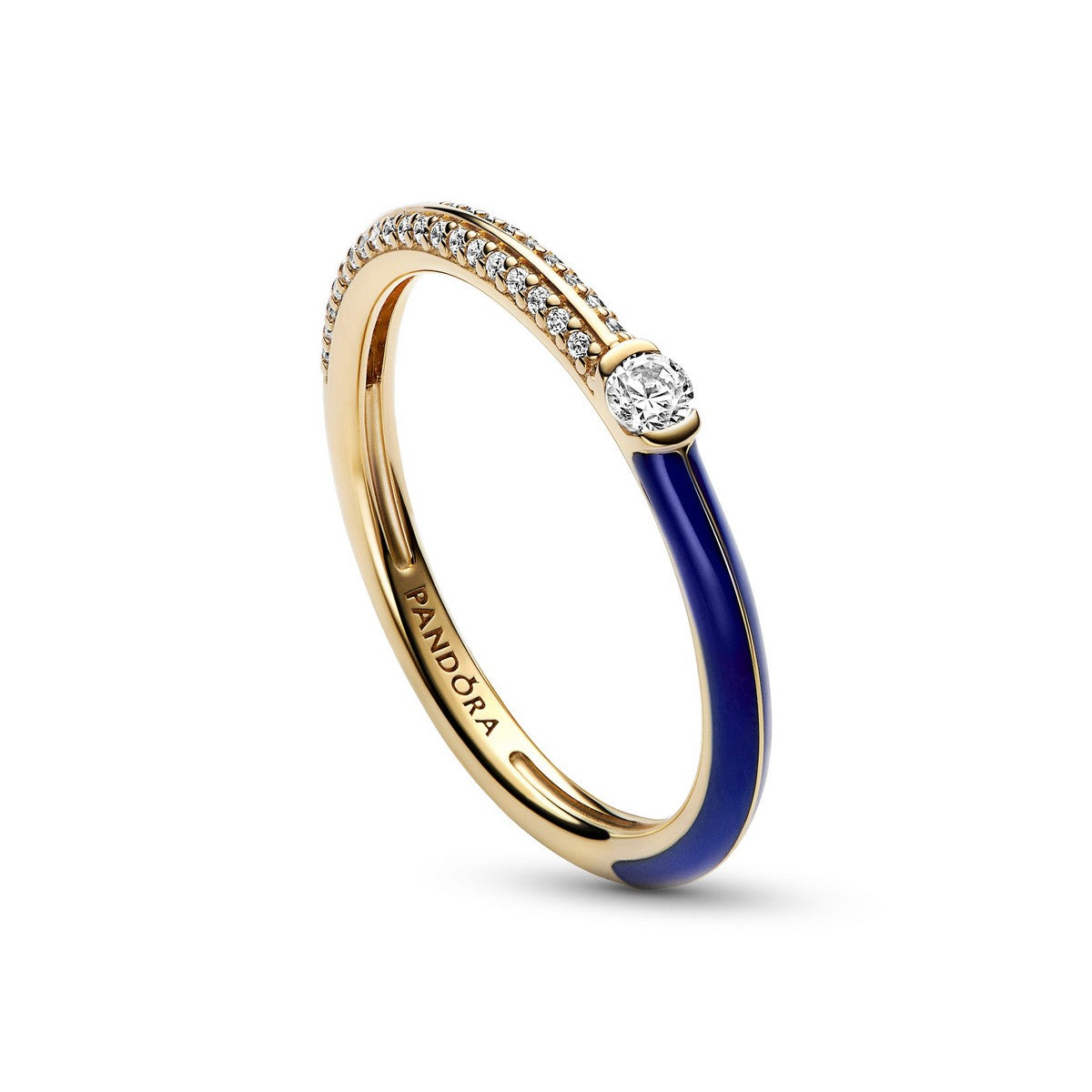 Pandora ME Pavé &amp; blauwe dubbele ring 162528C01, exclusief en kwalitatief hoogwaardig. Ontdek nu!