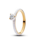 Pandora Ring hart chakra wit 163088C01