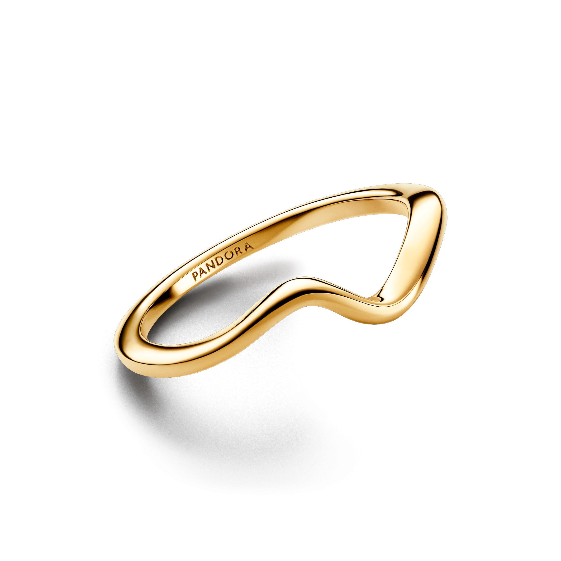 Pandora Gepolijste golvende ring goudverguld - 163095C00