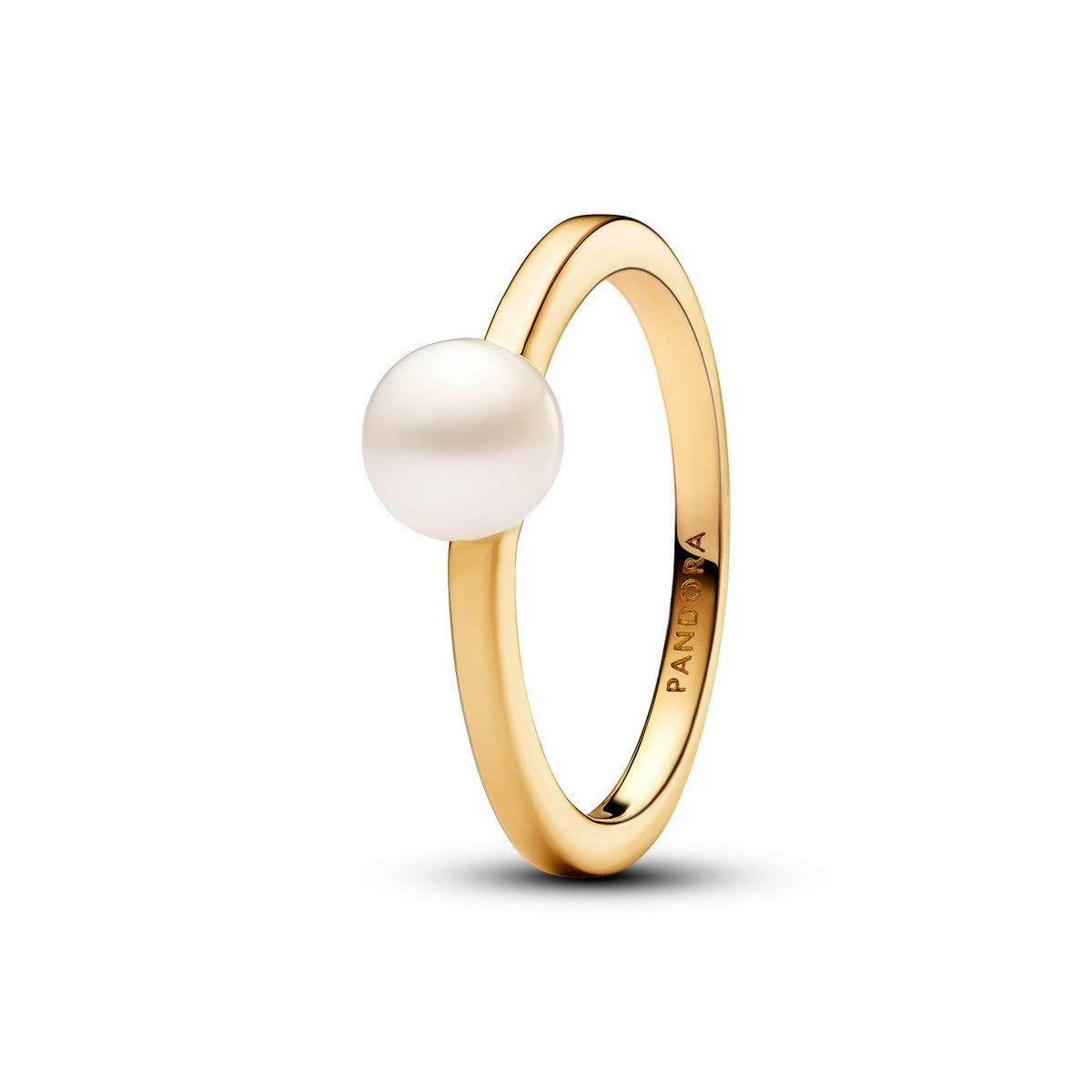 Pandora 14k Goud Vergulde Ring met Zoetwaterparel 163157C01