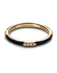 Pandora Zwart emaille en stenen ring 163686C01 - PansiteNederland.nl