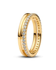 Pandora Dubbele Band Ring met Zirkonia - 163799C01 - PansiteNederland.nl