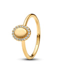 Pandora Graveerbare Ovale Halo Ring met Zirkonia - 163800C01 - PansiteNederland.nl