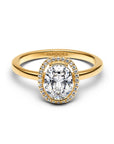 Pandora Ovale Sprankelende Halo Ring met Zirkonia - 163802C01