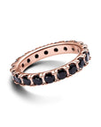 Pandora 14k Rosé Goud Vergulde Ring met Zwarte Kristal 180050C02 - PansiteNederland.nl