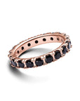 Pandora 14k Rosé Goud Vergulde Ring met Zwarte Kristal 180050C02