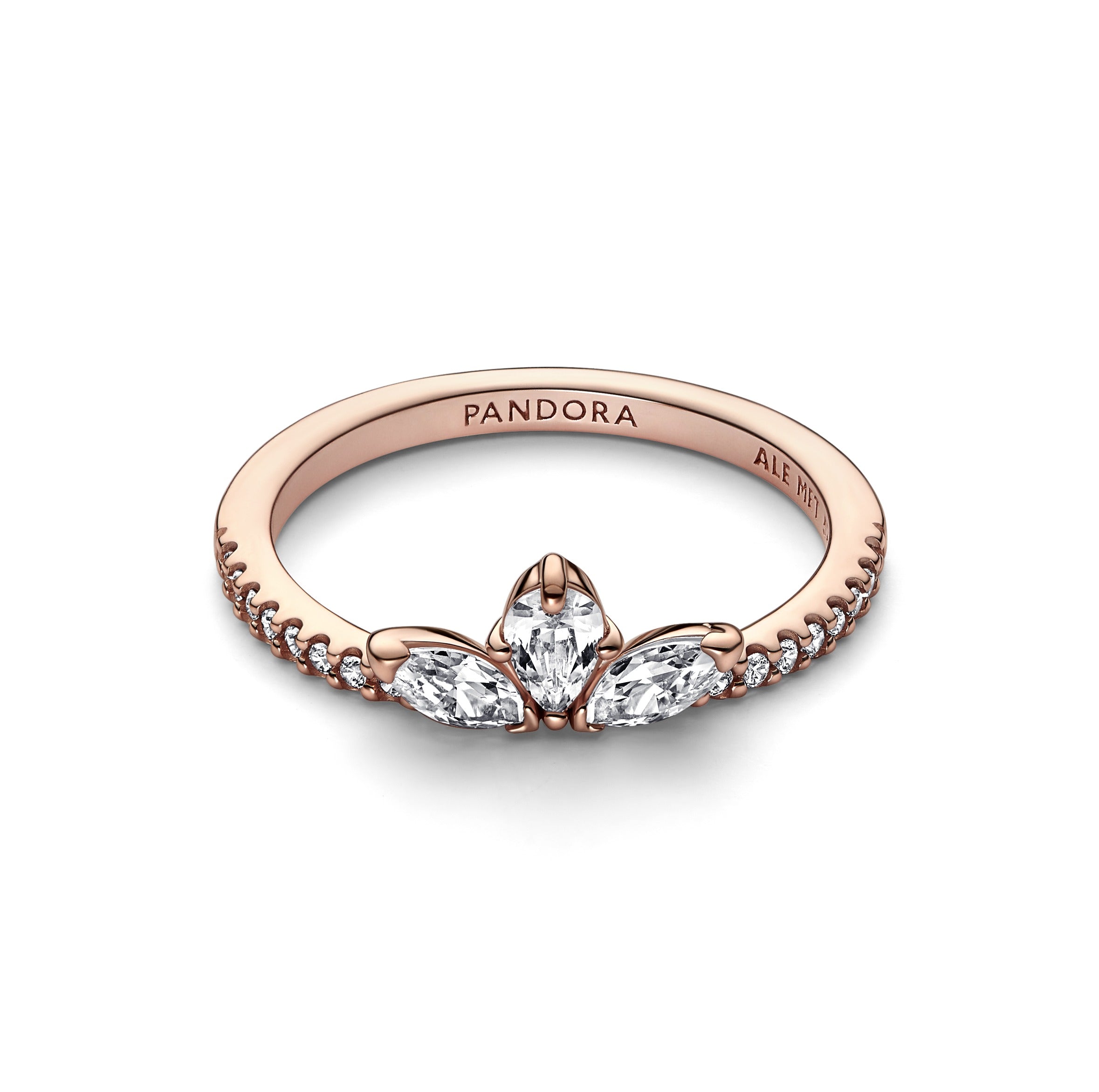 Pandora Sparkling Herbarium Cluster Ring Rosé - 182392C01