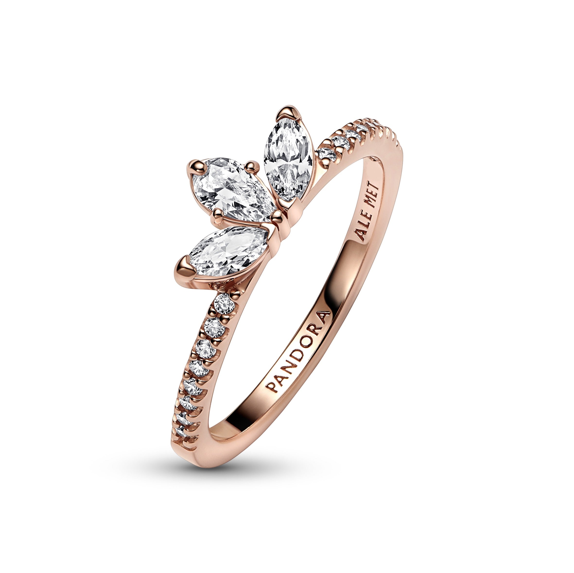 Pandora Sparkling Herbarium Cluster Ring Rosé - 182392C01