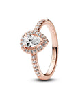 Pandora 14K Rosegold-Plated ring met zirkonia 182835C01, exclusief en kwalitatief hoogwaardig. Ontdek nu!