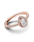 Pandora 14K Rosegold-Plated ring met zirkonia 182835C01, exclusief en kwalitatief hoogwaardig. Ontdek nu!