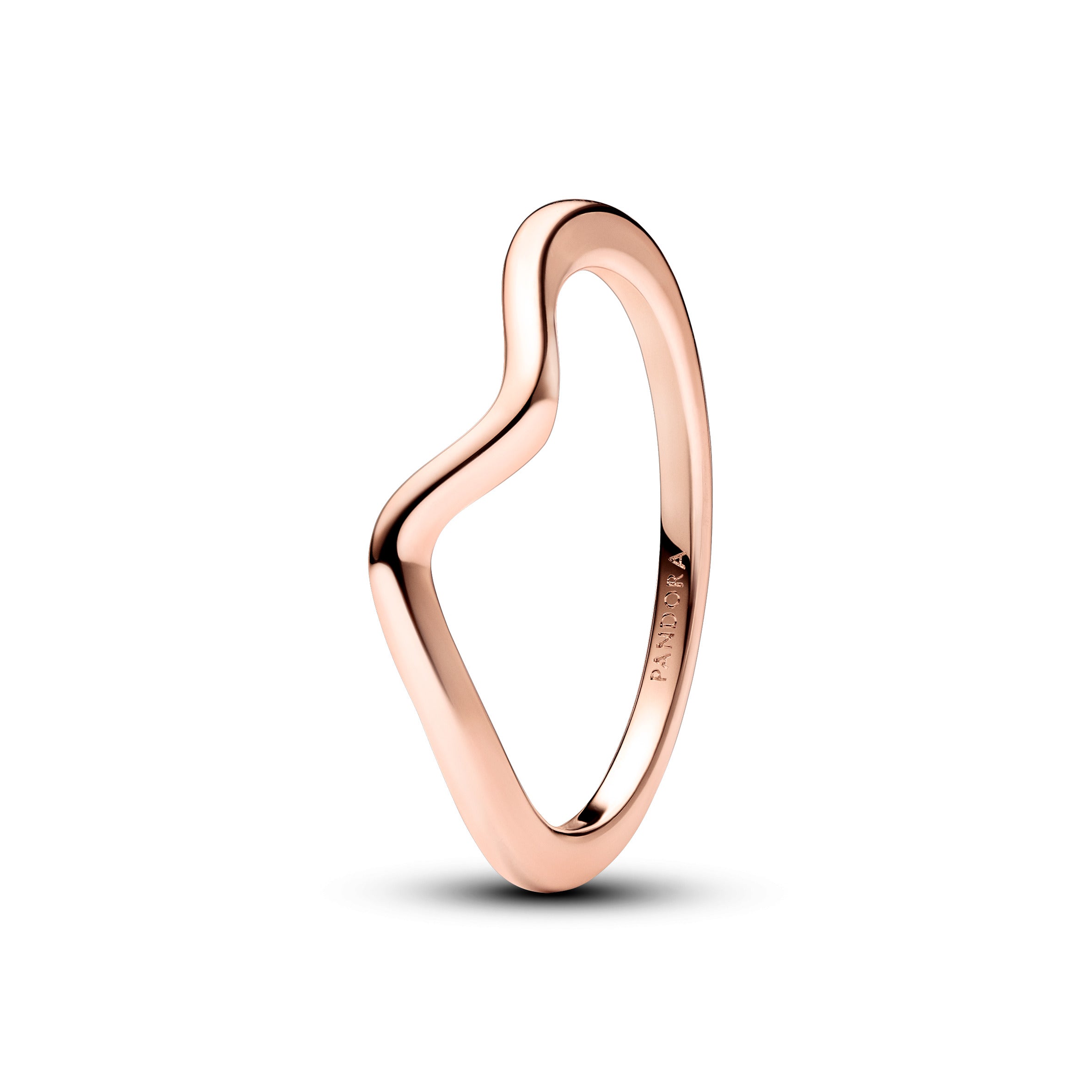 Pandora Gepolijste golvende ring roségoudverguld - 183095C00