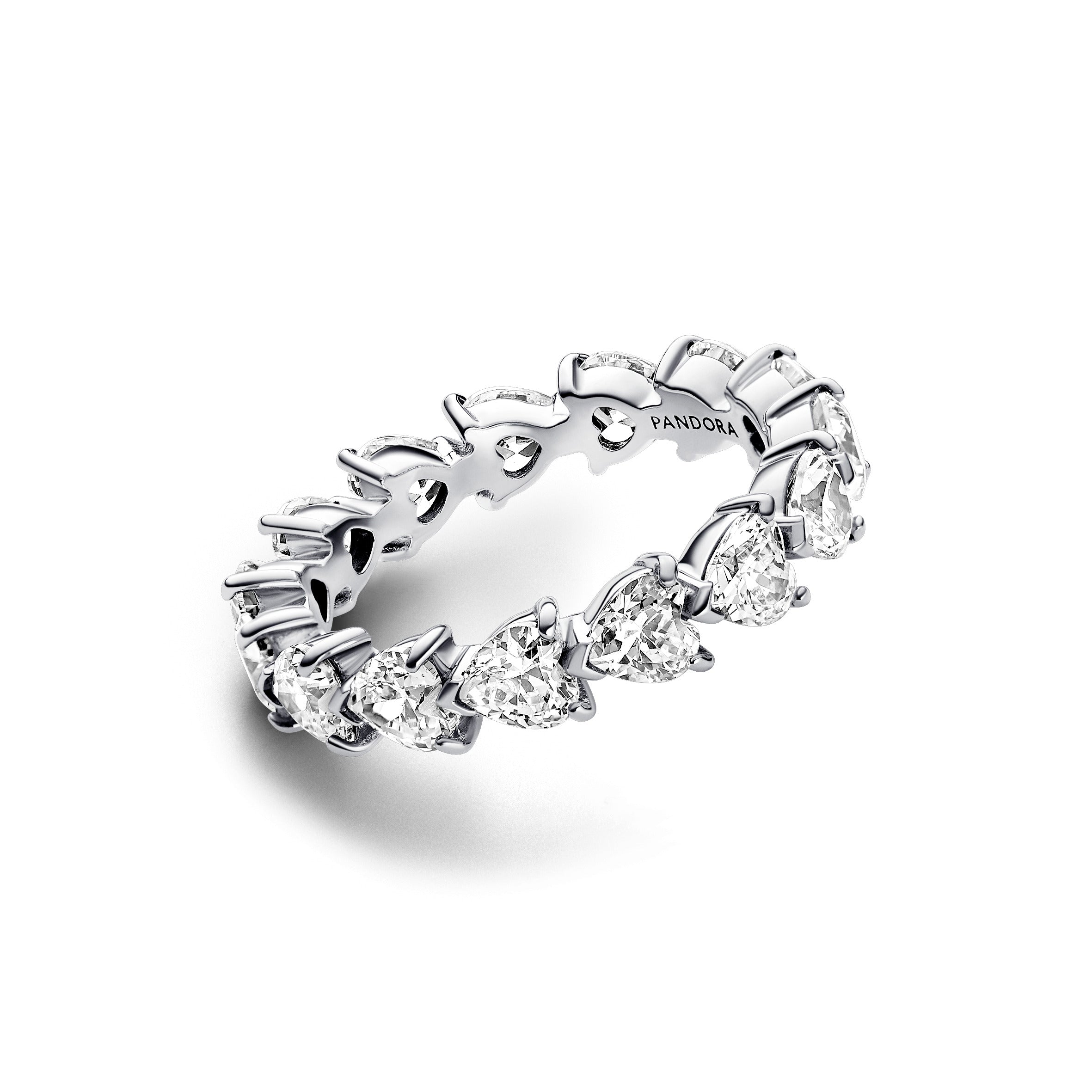 Pandora Eternity-ring met hartenrij zilver - 193103C01