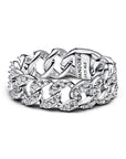 Pandora Ring met pavé en Cubaanse schakel – 193557C01 - PansiteNederland.nl