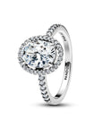 Pandora Oval Sparkling Halo Statement Ring 193777C01