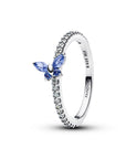 Pandora Vlinder Ring 194269C01 – Sterling Zilver met Blauwe Zirkonia