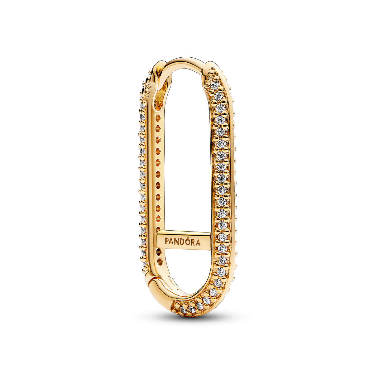 Pandora ME Extended Pavé Link 14k Gold-Plated Single oorring 262796C01, exclusief en kwalitatief hoogwaardig. Ontdek nu!