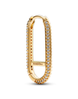 Pandora ME Extended Pavé Link 14k Gold-Plated Single oorring 262796C01, exclusief en kwalitatief hoogwaardig. Ontdek nu!