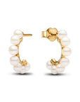 Pandora 14k Goud Vergulde Oorringen met Zoetwaterparel 263179C01 - PansiteNederland.nl