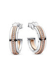 Pandora Signature Two-tone Logo & Pave oorringen 282737C01, exclusief en kwalitatief hoogwaardig. Ontdek nu!