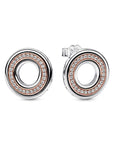 Pandora Signature Two tone Logo & Pave Stud Earrings 282780C01, exclusief en kwalitatief hoogwaardig. Ontdek nu!