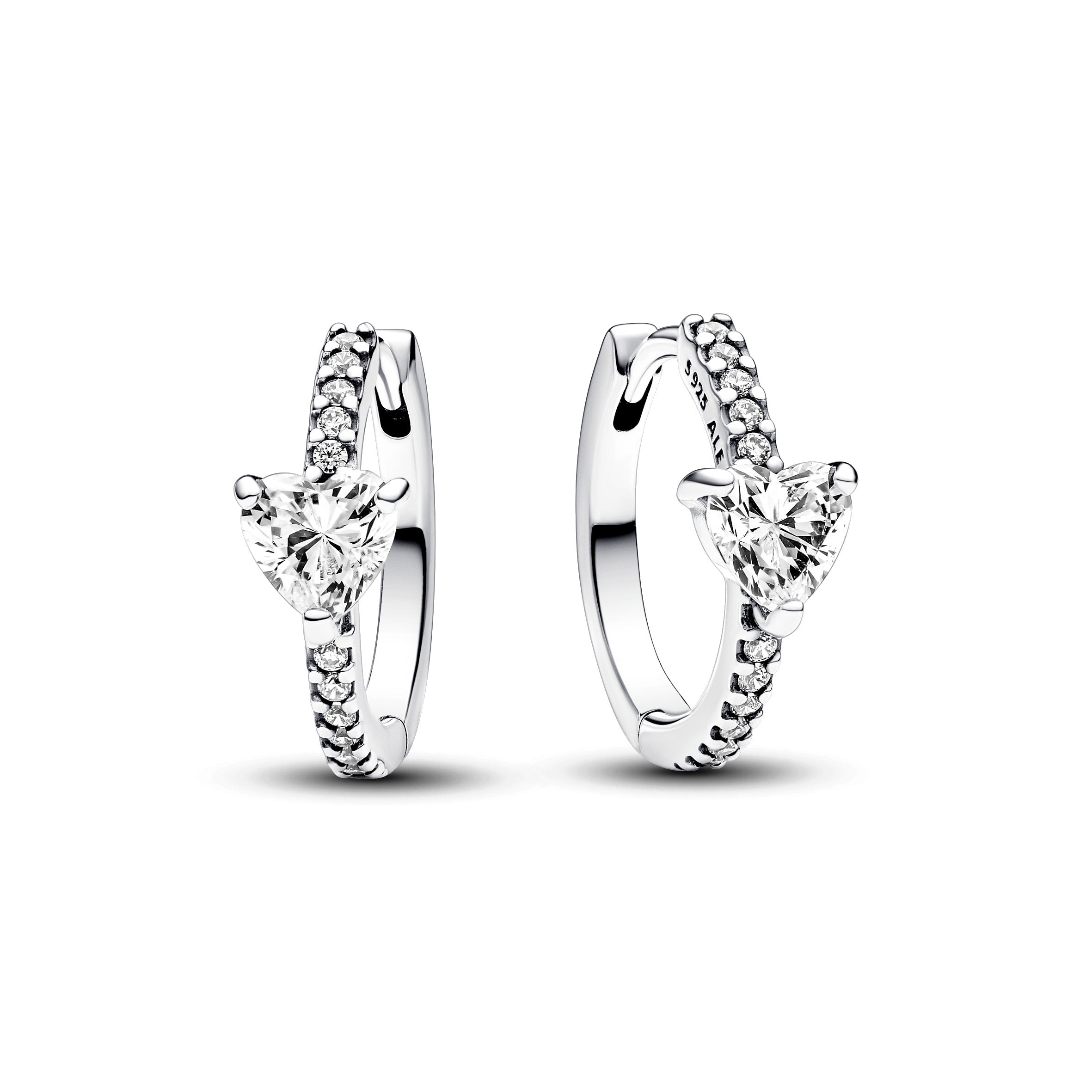 Pandora Oorbellen sprankelend hart zilver - 293101C01