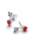 Pandora Pijl & Muranoglas Hart Oorknopjes 293668C01 - PansiteNederland.nl