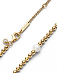 Pandora 14k Goud Verguld Collier met Zoetwaterparel en Zirkonia 363176C01 - PansiteNederland.nl