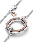 Pandora Signature Twee-Tinten Logo & Pavé Ketting 382772C01, exclusief en kwalitatief hoogwaardig. Ontdek nu!