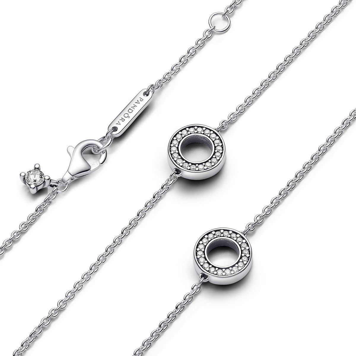 Pandora Sterling Zilveren Ketting met Zirkonia 393162C01