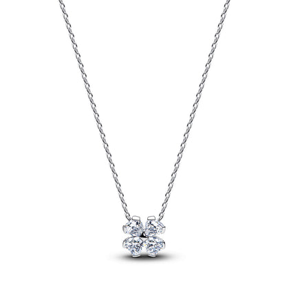 Pandora Sprankelend Klavertjevier Ketting met Hanger zilver 394502C01