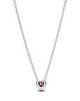 Pandora Verhoogde Roze Hart Ketting met Zirkonia - 398425C02 - PansiteNederland.nl