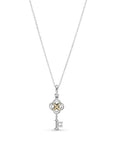 Pandora Two-tone Key & Flower ketting 399339C01, exclusief en kwalitatief hoogwaardig. Ontdek nu!