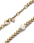 Pandora 14k Goud Vergulde Unieke Metaalmix Armband met Gemengde Witte Stenen 563173C01 - PansiteNederland.nl