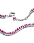 Pandora Sprankelende Roze Tennisarmband - 591469C04 - PansiteNederland.nl